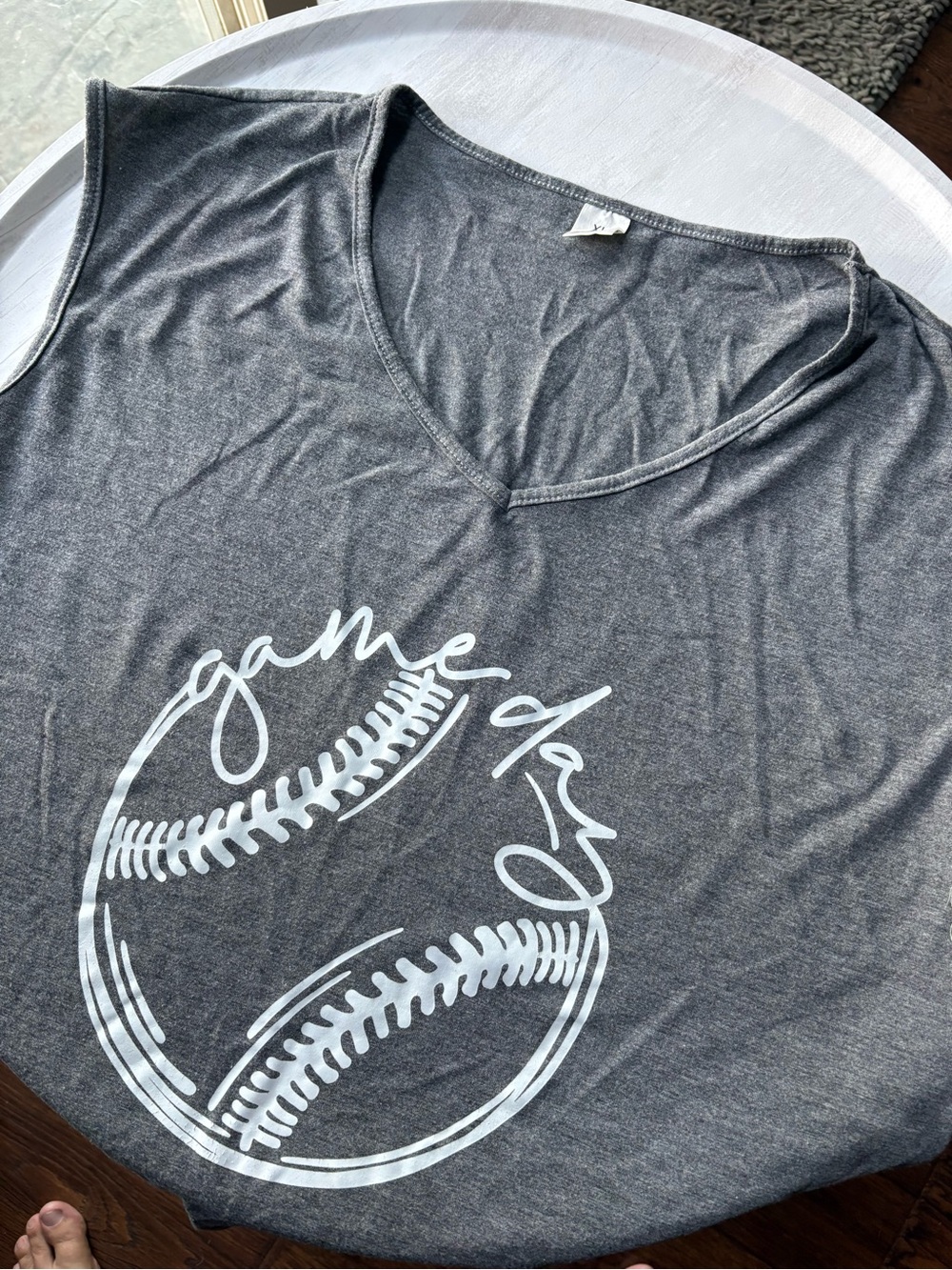 Gray 'Game Day' Baseball Graphic Tee